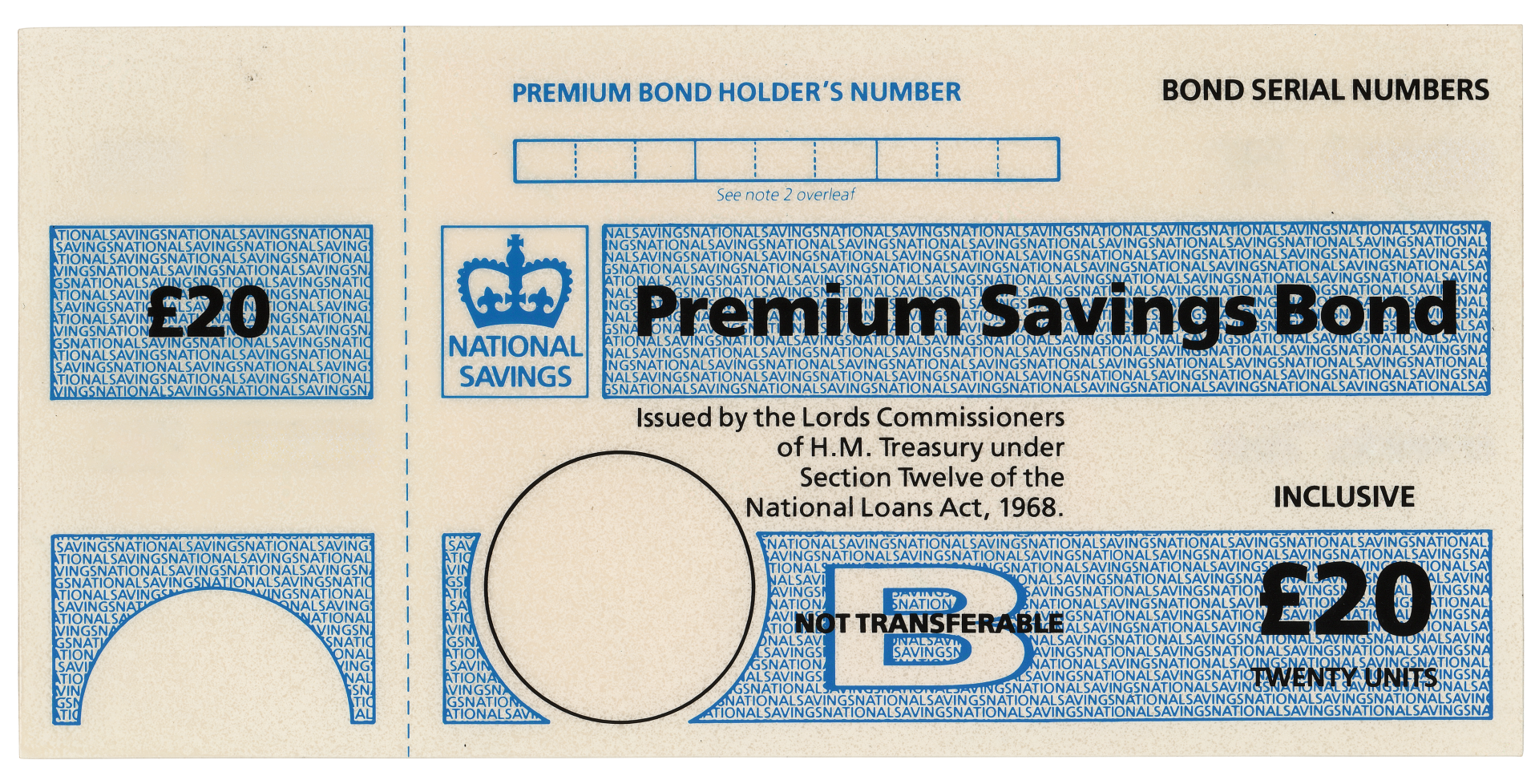 Premium Bonds certificate in blue