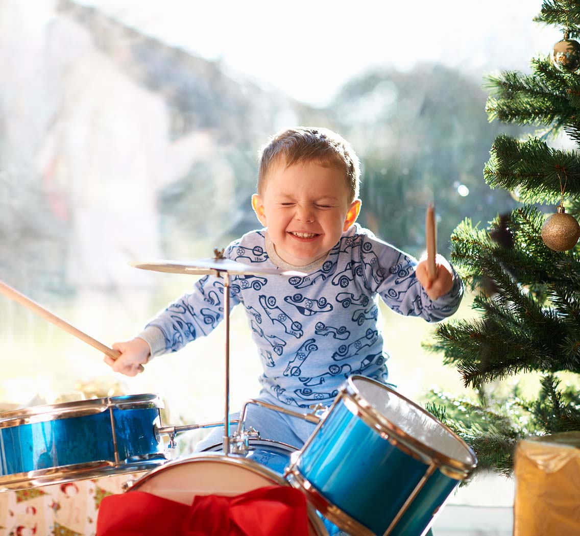 homepage season christmas boy drums image 